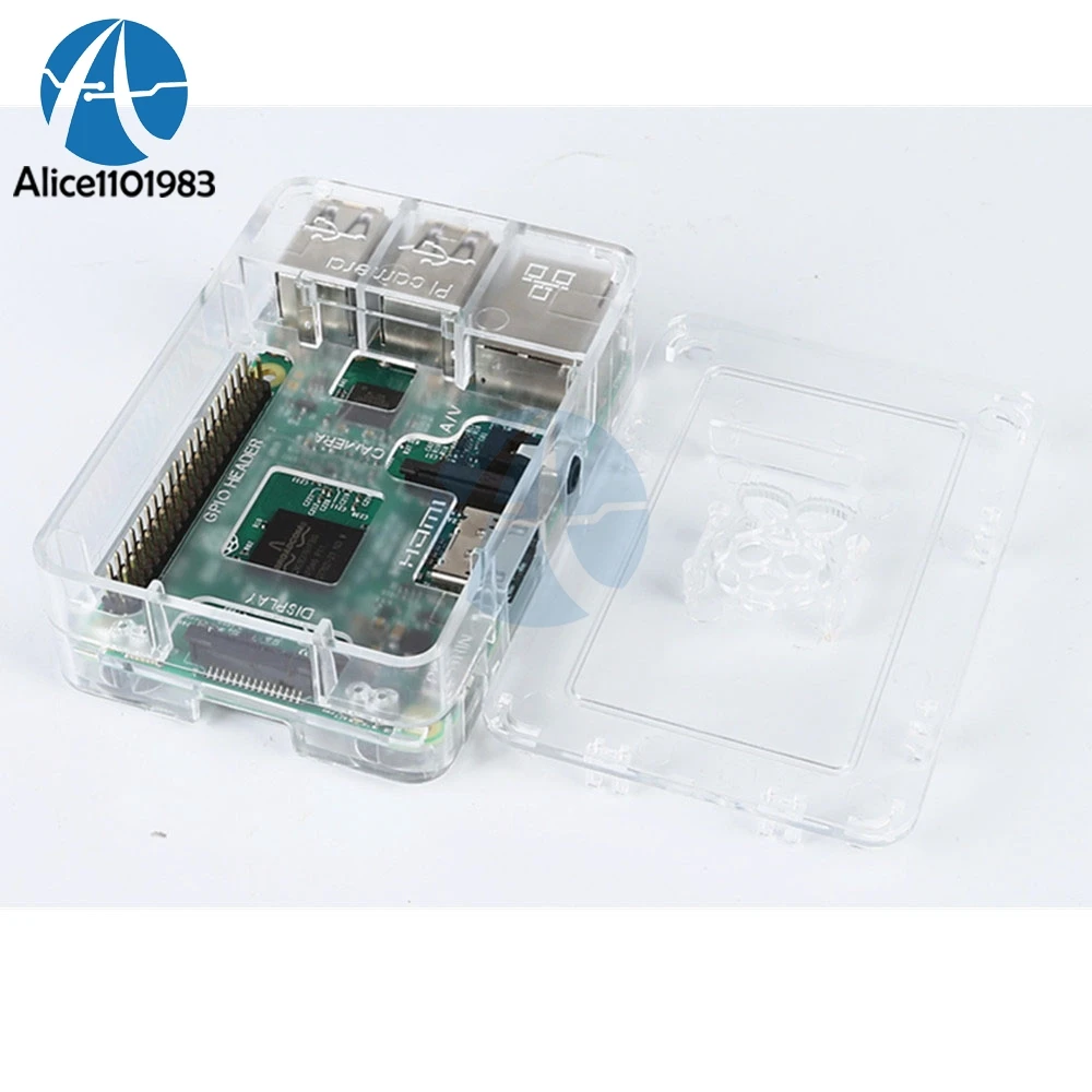 Новый прозрачный акриловый чехол для Raspberry Pi обновленный 3 2 и B + с глянцевым