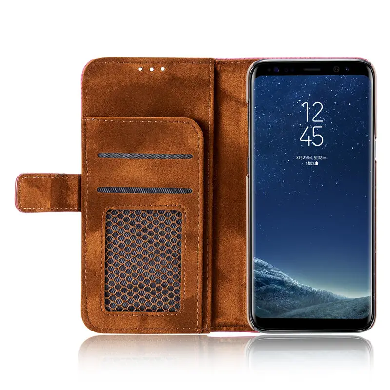Дышащий винтажный кожаный флип-чехол для Samsung Galaxy S10 S8 S9 Plus S10e S7 edge Note 9 8 A8 A6 J6 A7 2018