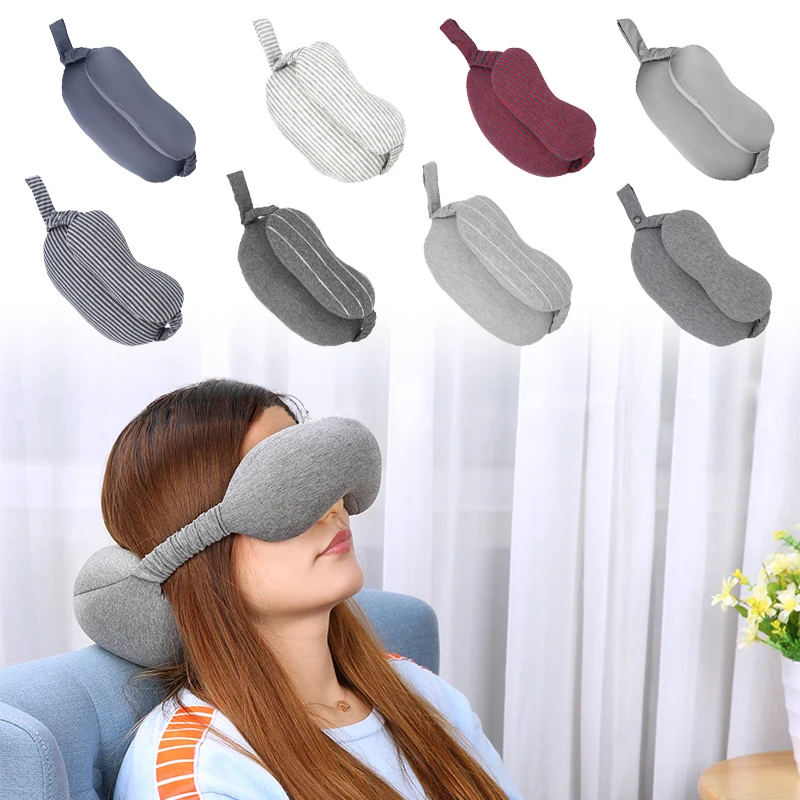 2 в 1 u образная подушка для путешествий многофункциональная шеи и маска глаз