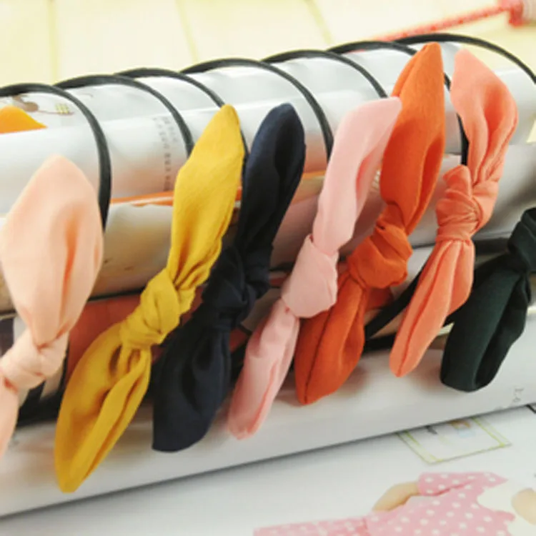 Free shipping checking hair ribbon bow stripes dot hoop head ornaments pearl marriage decoration Festival Gifts |