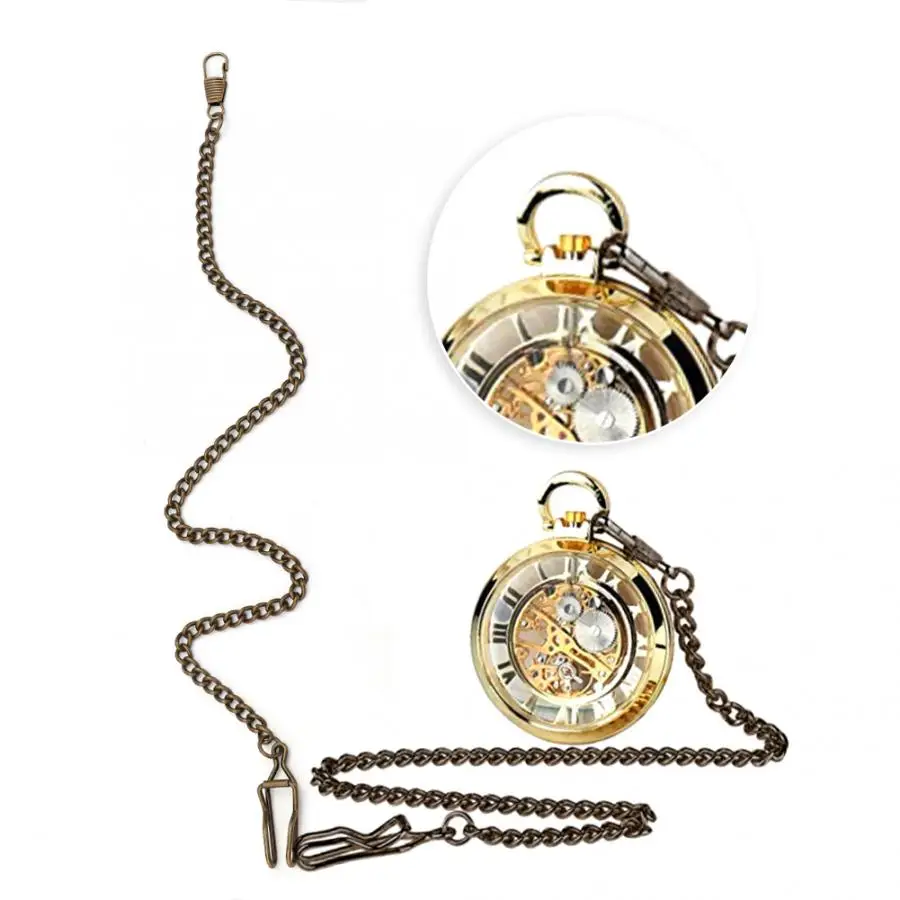 Ретро винтажная Золотая Серебряная бронзовая карманная цепочка для часов