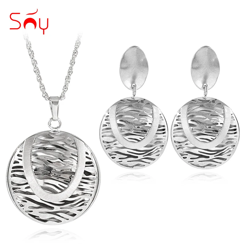 Sunny Jewelry классические круглые лунные Ювелирные наборы для женщин колье серьги