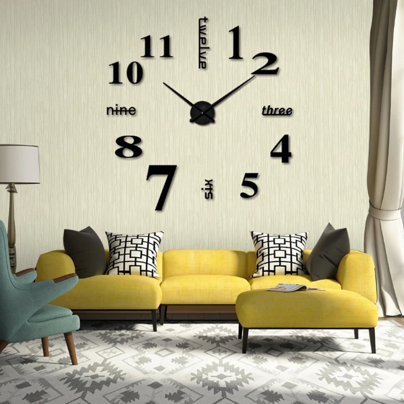 Новые часы настенные Horloge 3D Diy акриловые зеркальные наклейки украшения дома