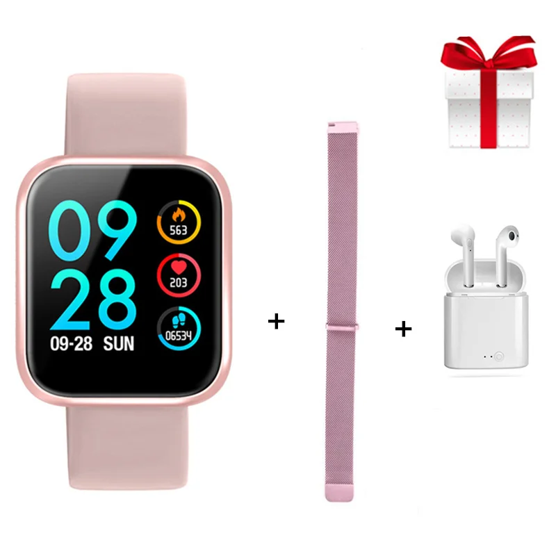 P70+ ремень+ airpods/комплект смарт-Браслет фитнес-браслет монитор сердечного ритма smartwatch женский водонепроницаемый фитнес-браслет VS P68 B57