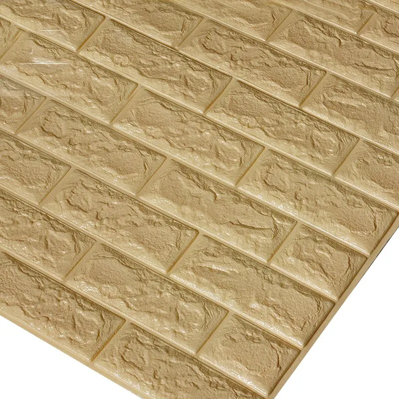 cream color 60x30cm 1 шт водостойкие настенные наклейки 3D для детской комнаты домашний Декор Гостиная для ТВ фоновое покрытие стен DIY самоклеющиеся - Цвет: cream color 60x30cm