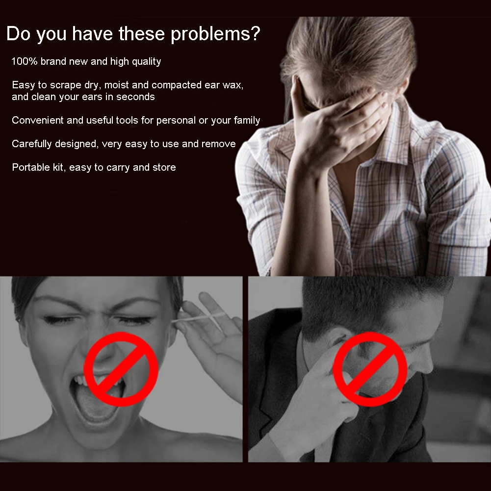 8 шт Ухо Набор для чистки Уход Инструмент ухо Палочки средство длоя удаления