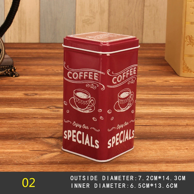 Коробка для хранения ящиков настольная жестяная коробка еды Кофейня аксессуары