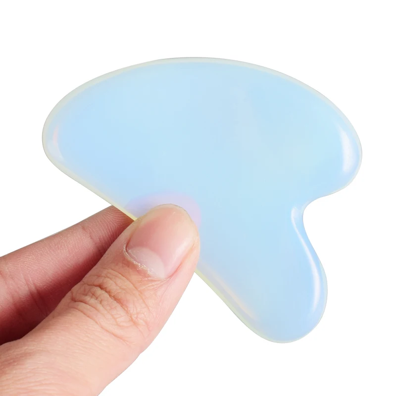 Опалит Gua Sha инструмент для массажа лица спа иглоукалывание выскабливание целебный Нефритовый камень для тела шеи лица спины забота о здоровье снятие стресса