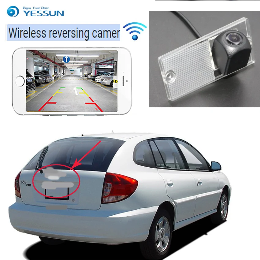 Беспроводная автомобильная камера YESSUN HD заднего вида для Kia Rio Cinco Stylus SF 2000 ~ 2005 Wi Fi