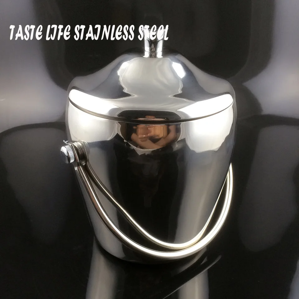1.2L/2L Нержавеющая сталь ведро льда с Щипцы/охладитель/chopeira Para cerveja/охладитель