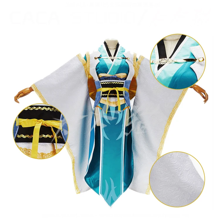 Аниме! Fate Grand Order Kiyohime 2 0 Версия кимоно платье униформа Косплей Костюм Хэллоуин