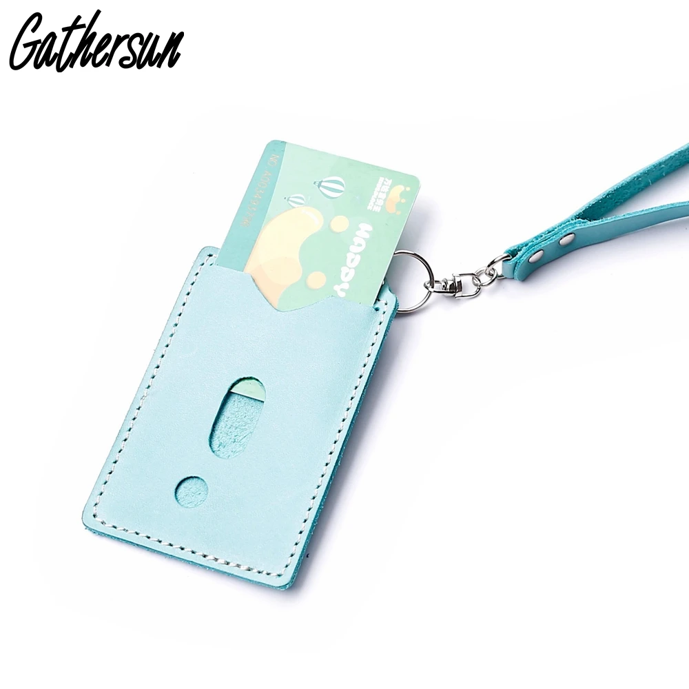 Gathersun кожа держатель для карт Suica Леди ID запястье веревка из натуральной кожи