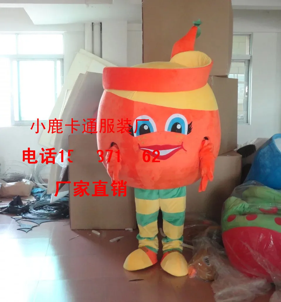 

Latest High Quality Custom Crazy Orange Mascot Costumes Fruit Mascot Costume Halloween Party Carnival Holiday Special Clothings