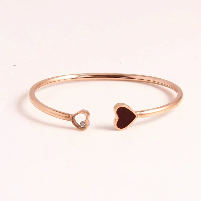 2017 Женский Летний Браслет-манжета с сердечками браслет розового золота из