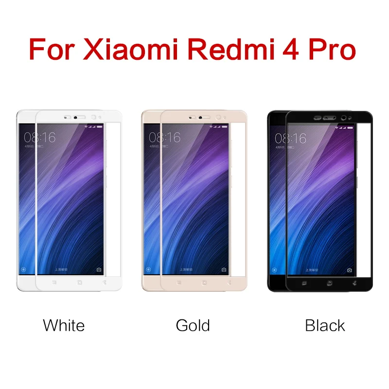 For Redmi 4 Pro Для Xiaomi mi A1 A2 Lite 8 SE 5X 6X Pocophone F1 закаленное стекло красное mi Note 4 4X5 Plus стекло полное покрытие Защитная пленка для экрана - Цвет: For Redmi 4 Pro