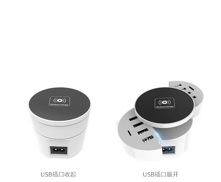 Складное Беспроводное зарядное устройство QI умное с 8 портами USB Type C зарядная