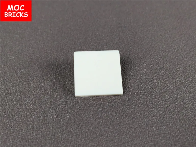 10 шт./лот MOC кирпичи белый дорожный знак клипса 2x2 квадратный подходит для 30258