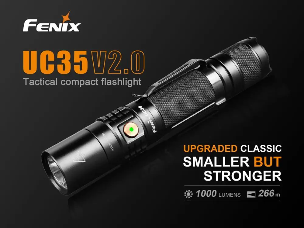 Новый UC35 V2.0 1000 люмен Перезаряжаемые тактический фонарь светодиодный Micro USB