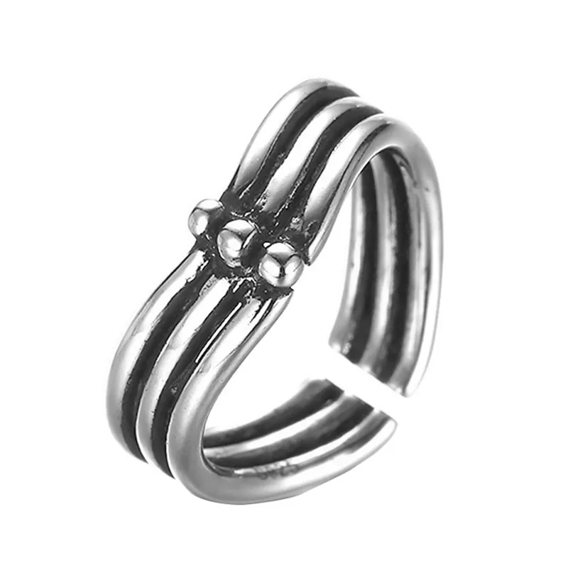 style 6 QIAMNI Модные женские Геометрические твист цветочные кольца наборы Винтаж для мужчин тайские серебряные костяшки пальцев ног палец кольцо Богемия Ювелирные Изделия Bague - Цвет основного камня: style 6
