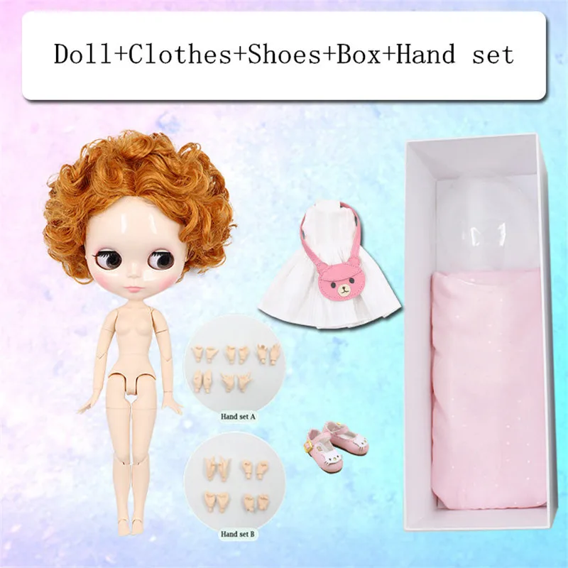 Ледяной DBS Blyth кукольные Комбинации каштановые волосы куклы шарнирное тело