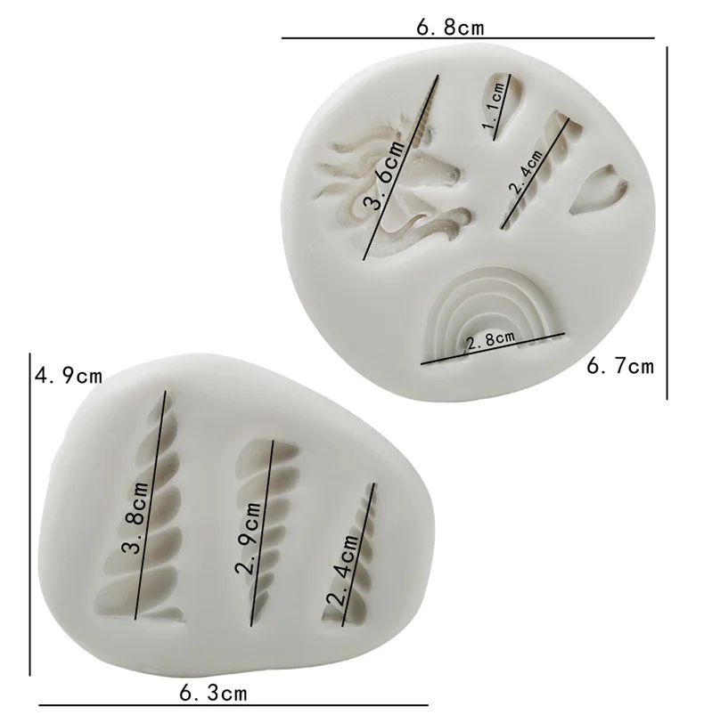 2 шт./компл. силиконовые формы для тиснения торта в виде волшебного единорога|baking