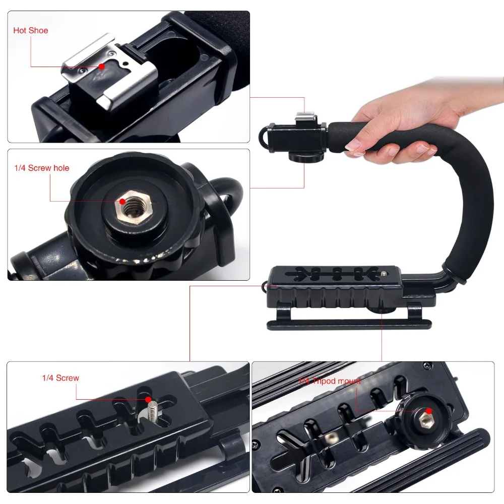 Профессиональное видео Действие Стабилизация Ручной Стабилизатор + 130 шт.