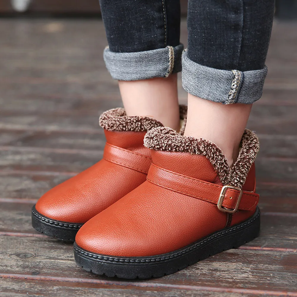 Теплые модные детские ботинки Martin для мальчиков и девочек сезон осень