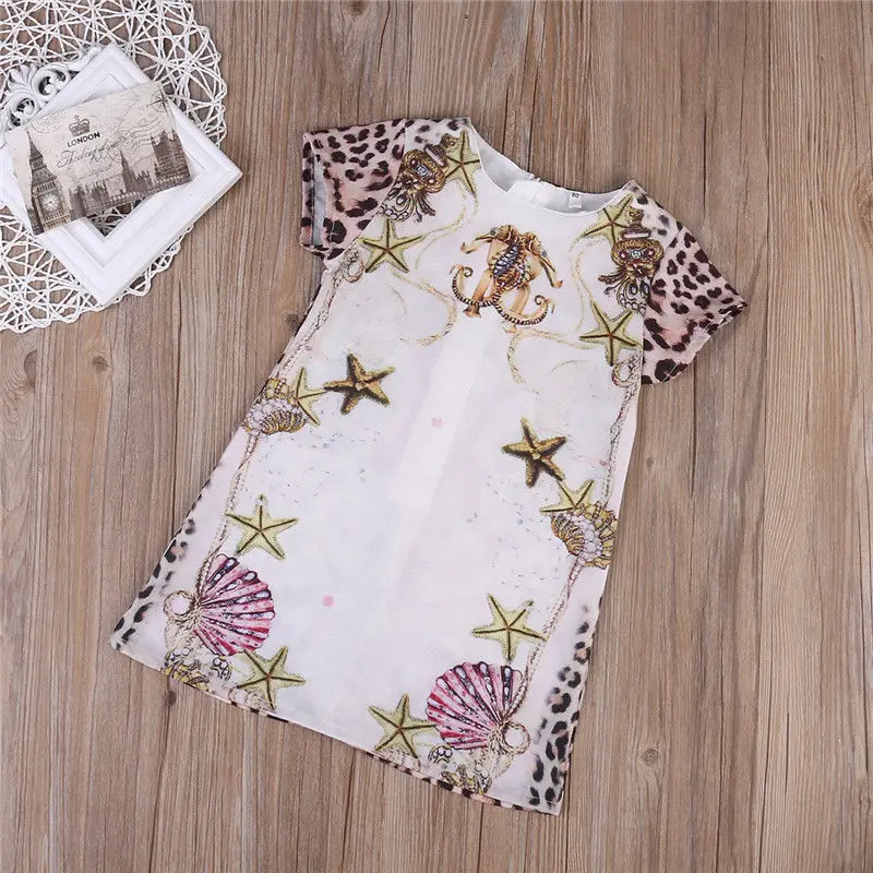 2017 г. Платье с цветочным рисунком для маленьких девочек милый сарафан Девочек