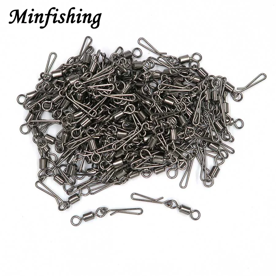 Minfishing 250 шт./лот поворотный Рыболовный MS + GS из нержавеющей стали роликовый