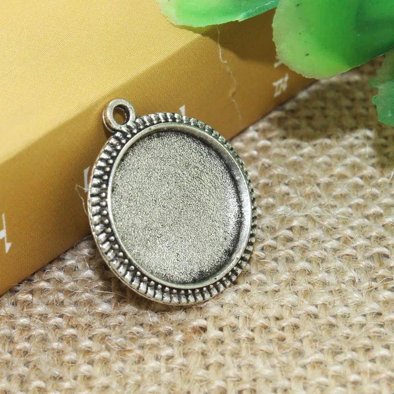 Простое ожерелье с подвеской из цинкового сплава основа под кабошон рамку пустые