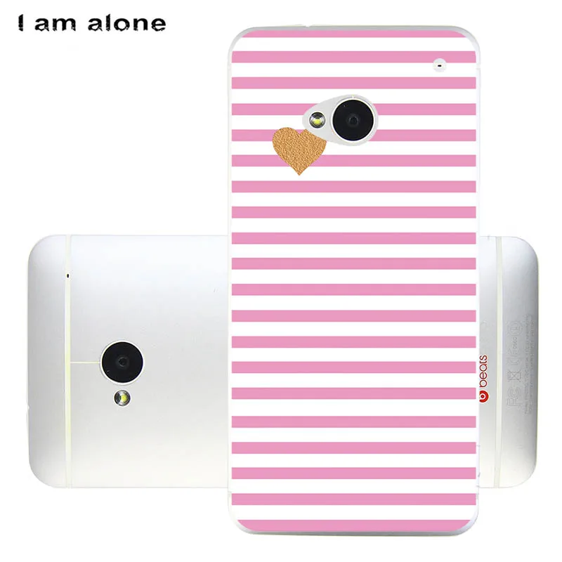Чехлы для телефона I am alone для htc One M7 802d 4,7 дюймов, мягкий чехол для мобильного телефона из ТПУ, Модные цветные сумки для htc One M7 802d
