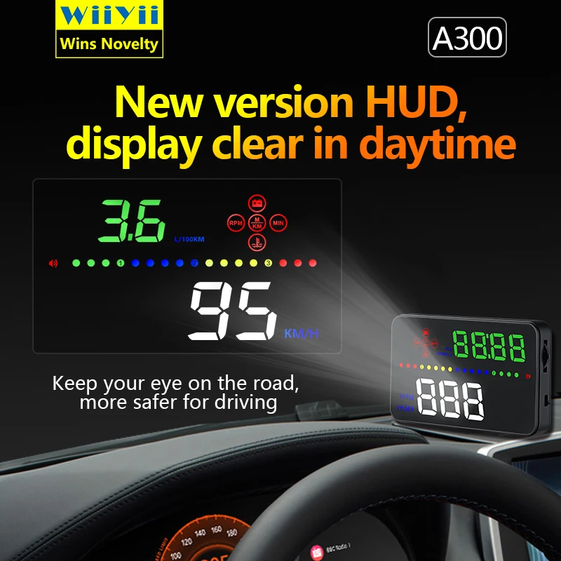 RMLKS A300 3 5 дюймовый OBD2 скоростной измерительный прибор дисплей на лобовом стекле II