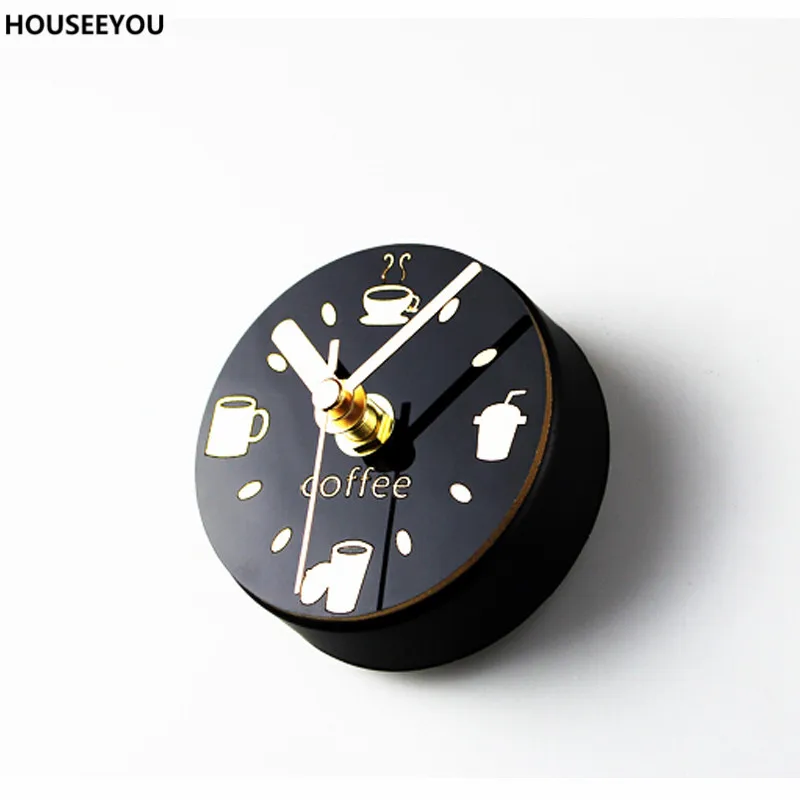 Креативные короткие настенные часы для отдыха магнитные на холодильник простые