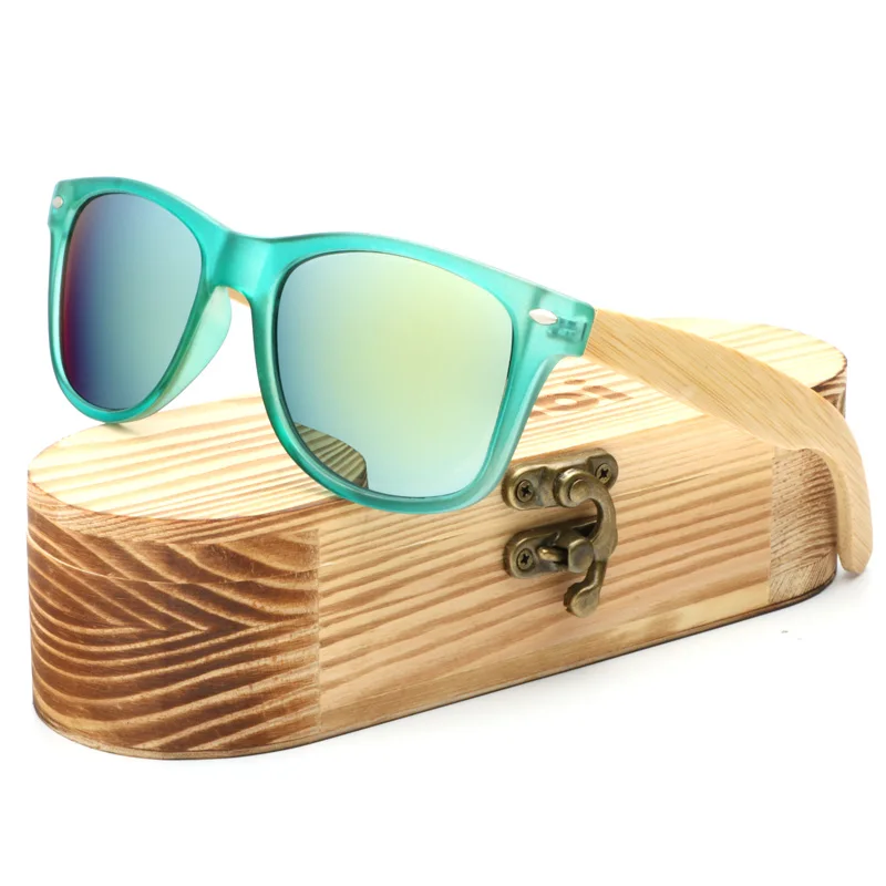 Прозрачные бамбуковые деревянные тени мужские солнцезащитные очки в деревянном