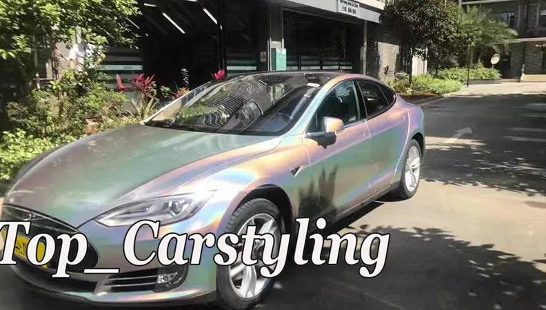 Серебристые матовые хромированные виниловые автомобильные шлепанцы без