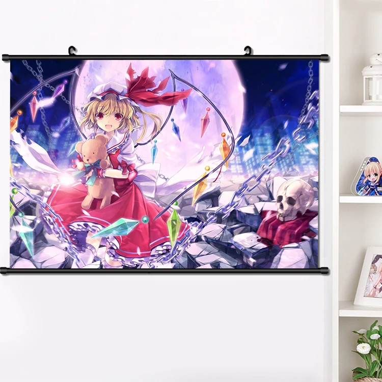 Японский аниме проект TouHou косплей хакури рейму настенный плакат подвесной на