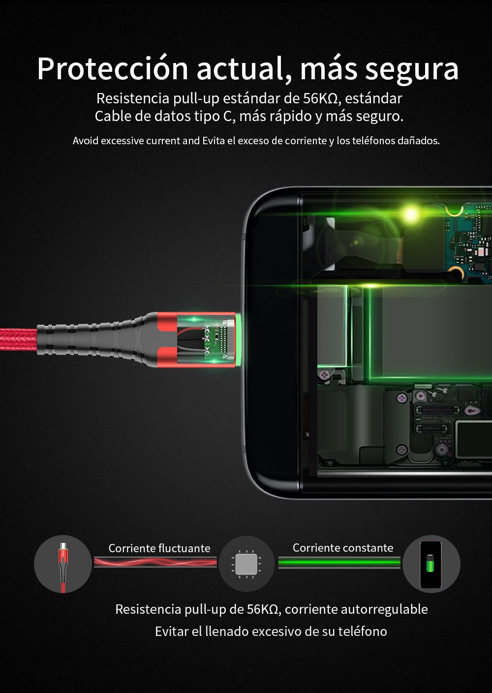Essager Led usb кабель type c 3,0 Быстрый зарядный кабель для телефона для one plus 6t huawei mate 20 lite p30 p20 samsung s10 plus кабели