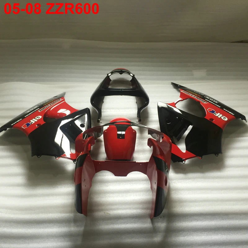 Комплект обтекателей из АБС-пластика под давлением для Kawasaki Ninja ZZR600 05 06 07 08