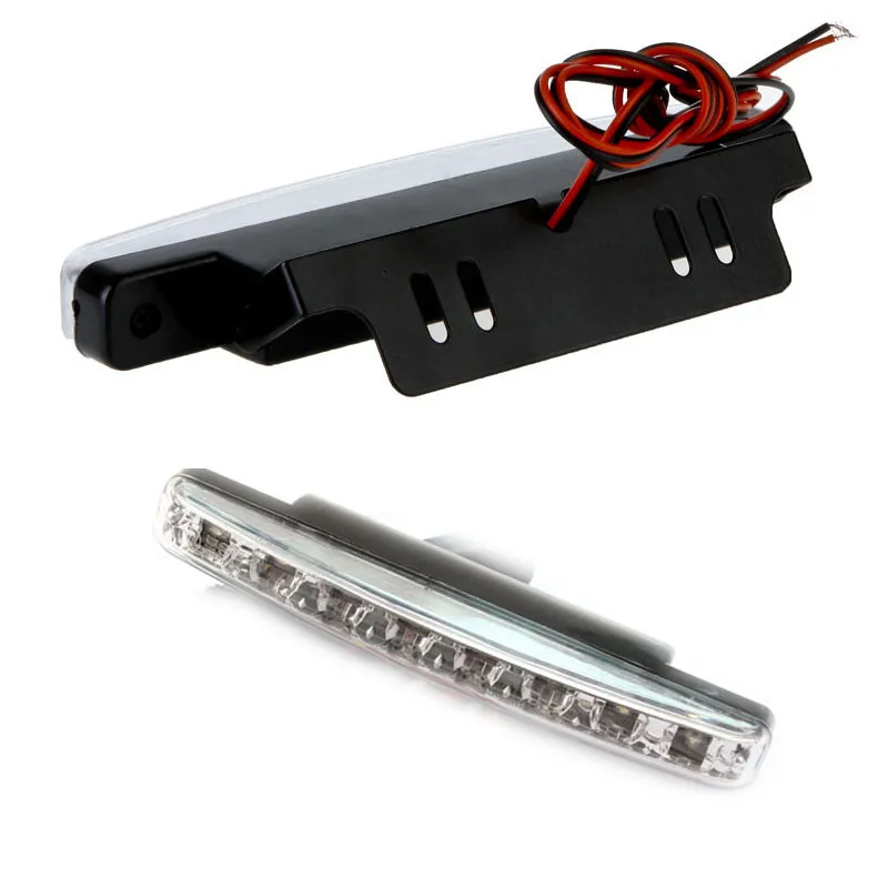 Safego 2pcs Universal Car DRL Daytime Running Lights Waterproof 8 LED Day Time light Kit Super White 12V DC Head Lamp | Автомобили и
