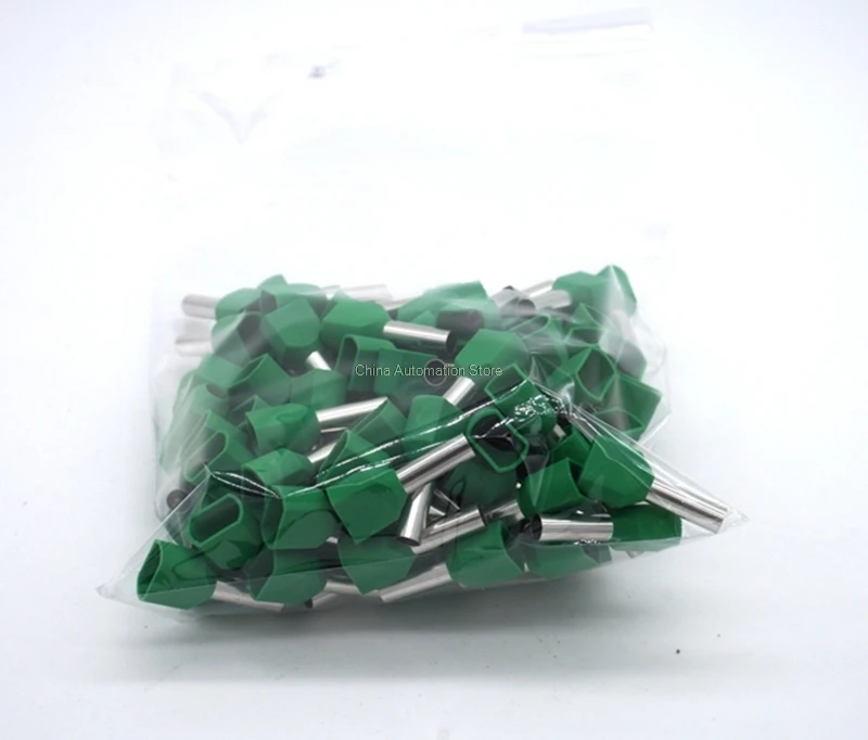 50 шт. типа двойной трубы изолированные холодно-пресс терминал конца иглы