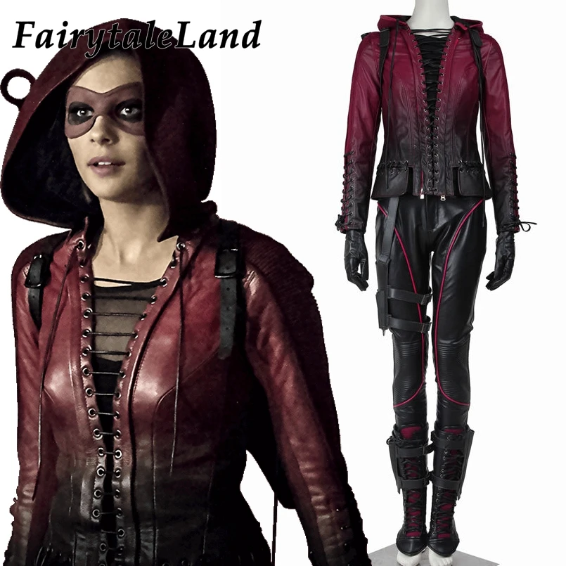 Женский костюм для косплея Зеленая Стрела 4 Thea Queen Хэллоуина Красная стрела