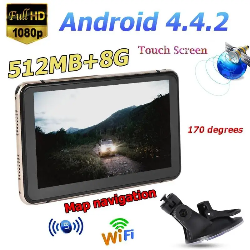 Портативный 7-Дюймовый Android 4 GPS навигатор Автомобильный видеорегистратор