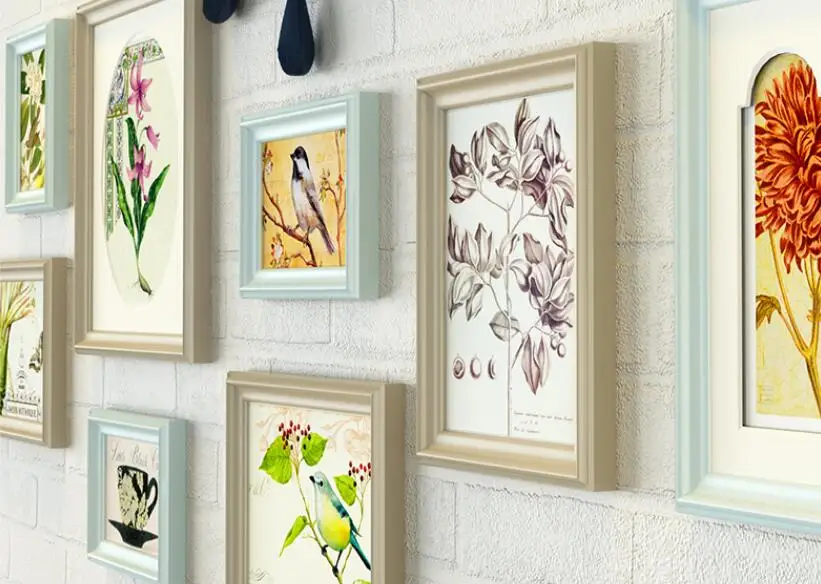 Деревянные рамки для фотографий в средиземноморском стиле 9 шт./компл. наборы