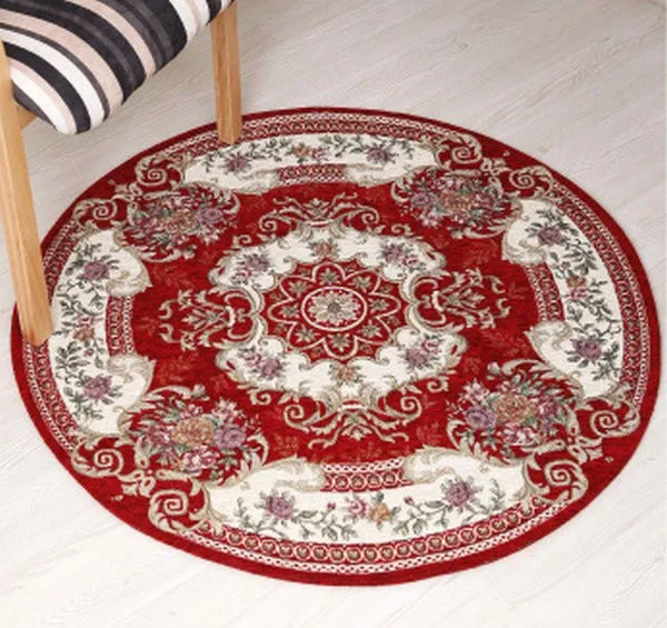 Круглые жаккардовые коврики для гостиной и ковров мягкий напольный коврик