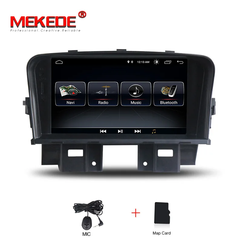 car dvd MEKEDE " Android 8,1 автомобильный стерео DVD Радио gps мультимедийный плеер для Chevrolet Cruze 2008-2013 с BT wifi USB 16G карта в подарок - Цвет: car dvd
