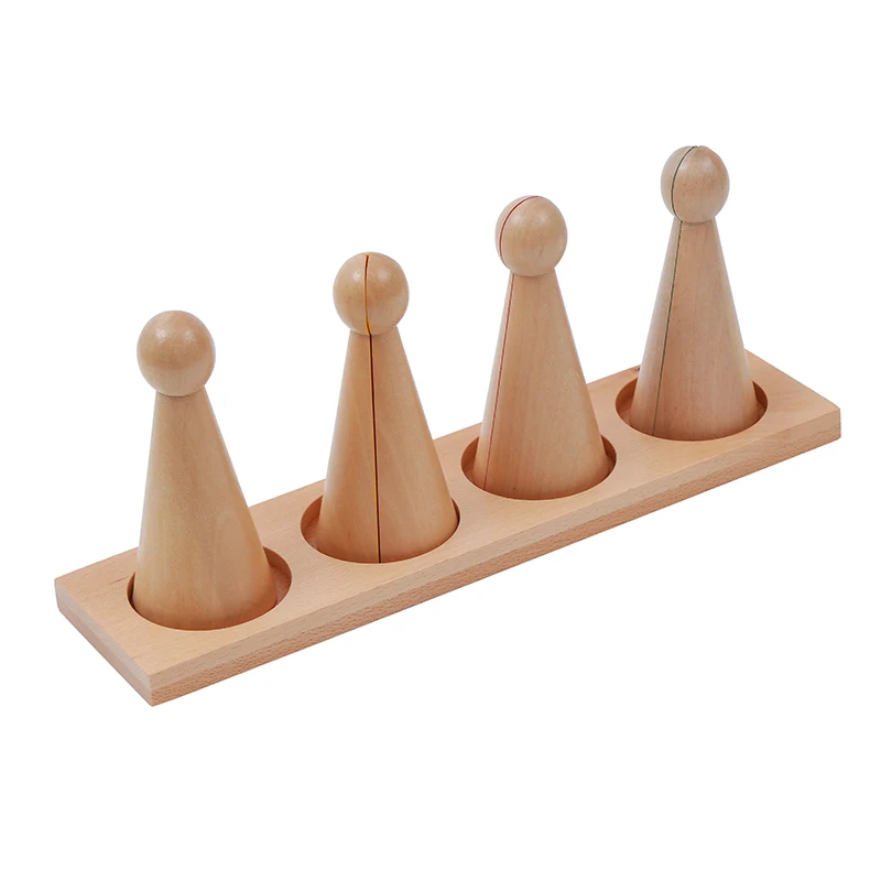 Детские игрушки Монтессори большие дробные скольжения с подставкой Деревянные