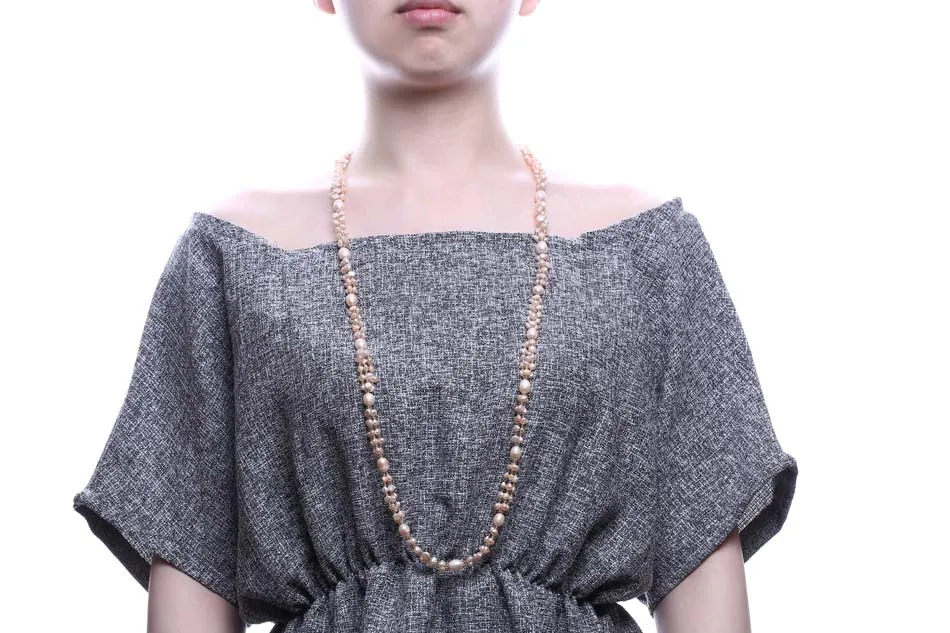 Пресноводное длинное ожерелье в форме барокко для женщин подарки на день