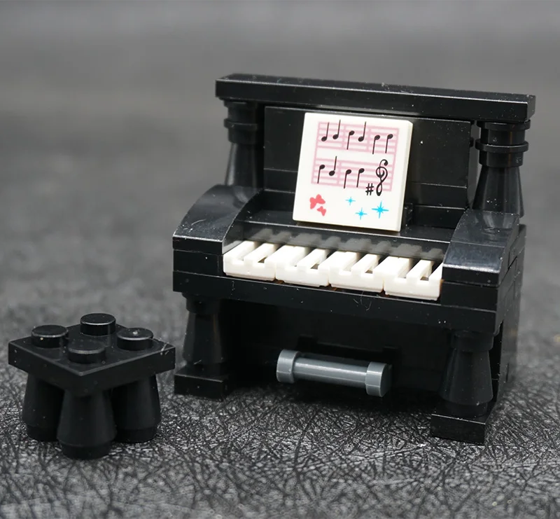 

Hot Sale MOC Bricks DIY Piano Keyboard with Print Music Instrument Figure Building Blocks Gifts Doll Toys for X247