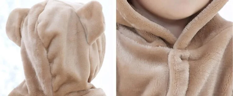 Мягкая теплая зимняя одежда унисекс для новорожденных от 0 до 18 месяцев костюм с