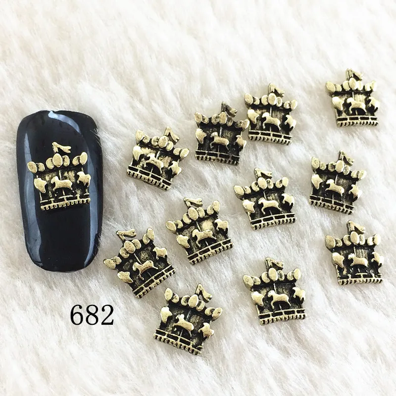 10 шт./пакет розничная Япония 3D Nail Art Deco металлический сплав Ретро Карусель мм 7*9 мм аксессуары для ногтей DIY Шарм инструменты для ногтей